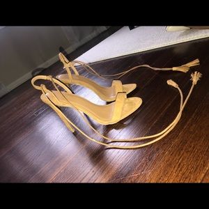 Tan Tie up Heels